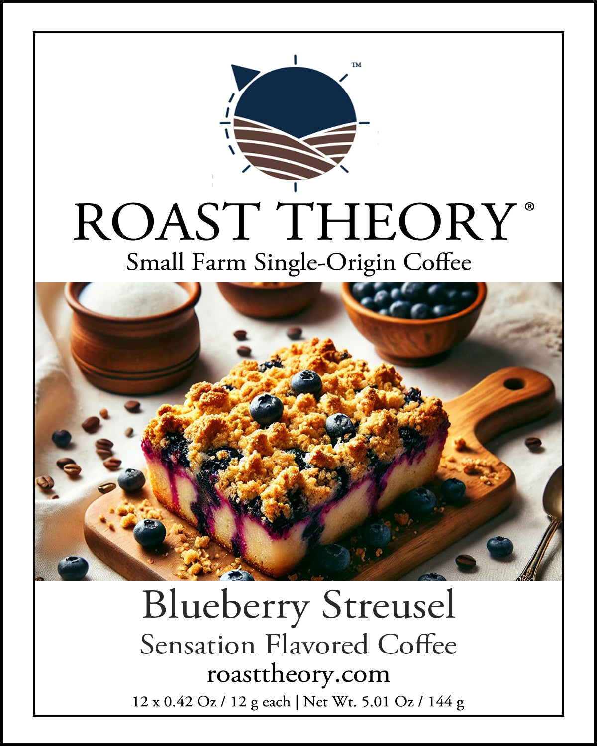 Blueberry Streusel Sensation Flavored Coffee Beans Single-Origin Small Farm Roast Theory