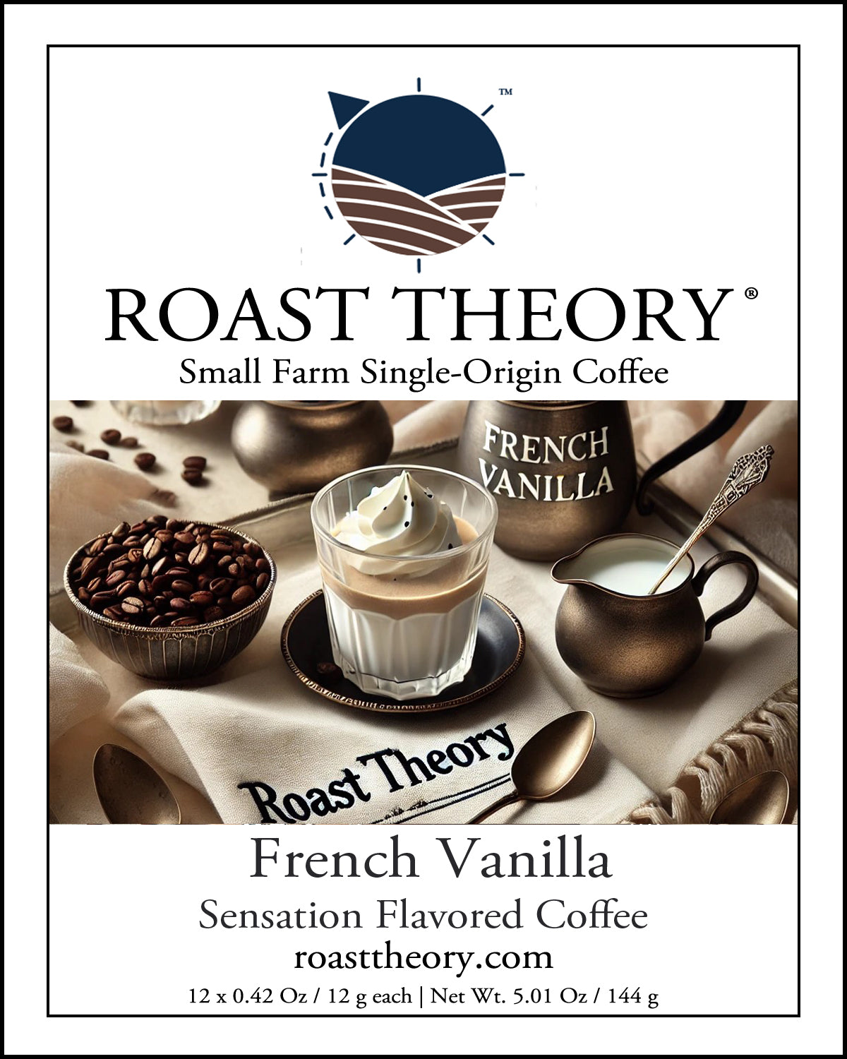 French Vanilla Sensation Flavored Coffee Beans Roast Theory Single-origin Small Farm