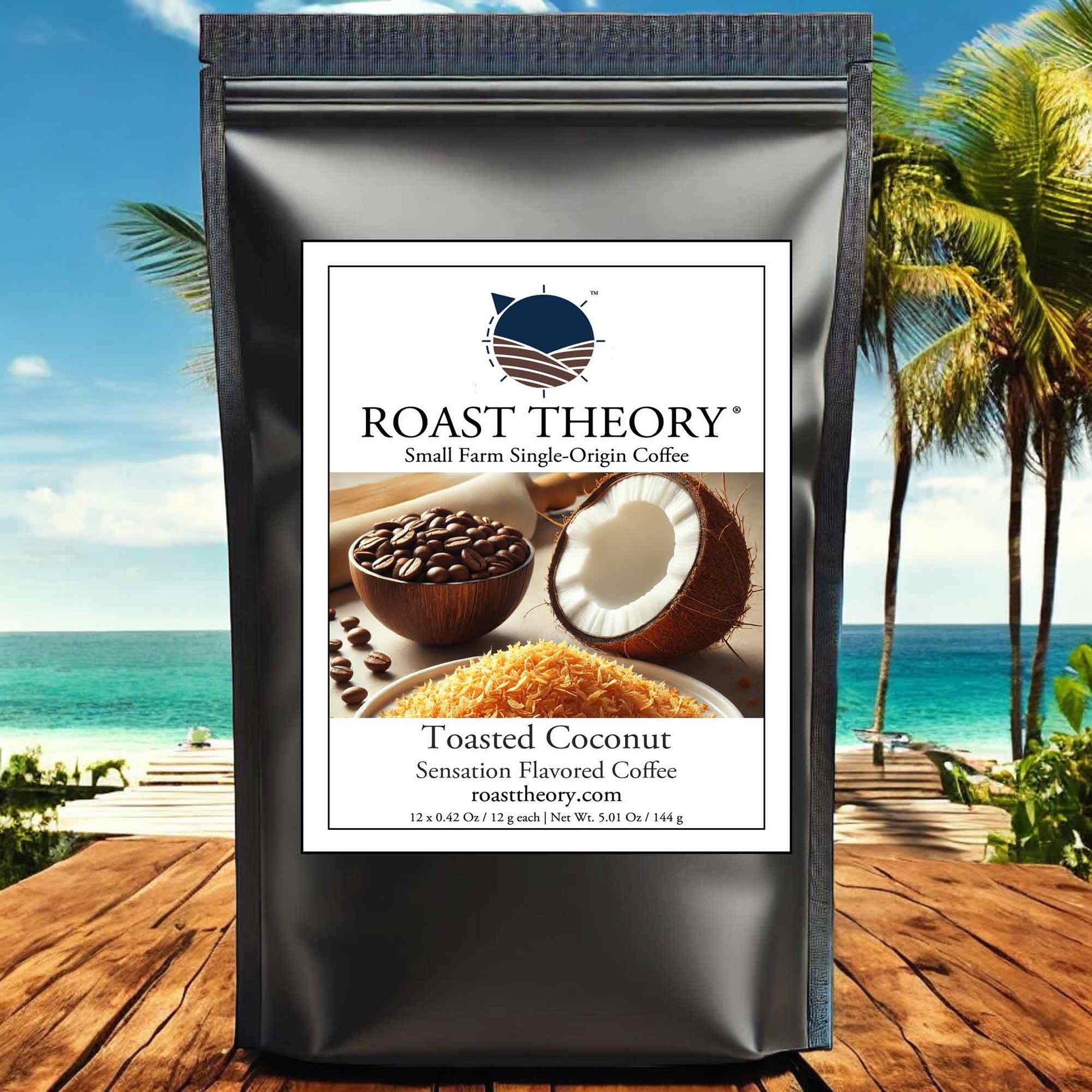 Toasted Coconut Sensation Flavored Coffee Beans Bag Roast Theory