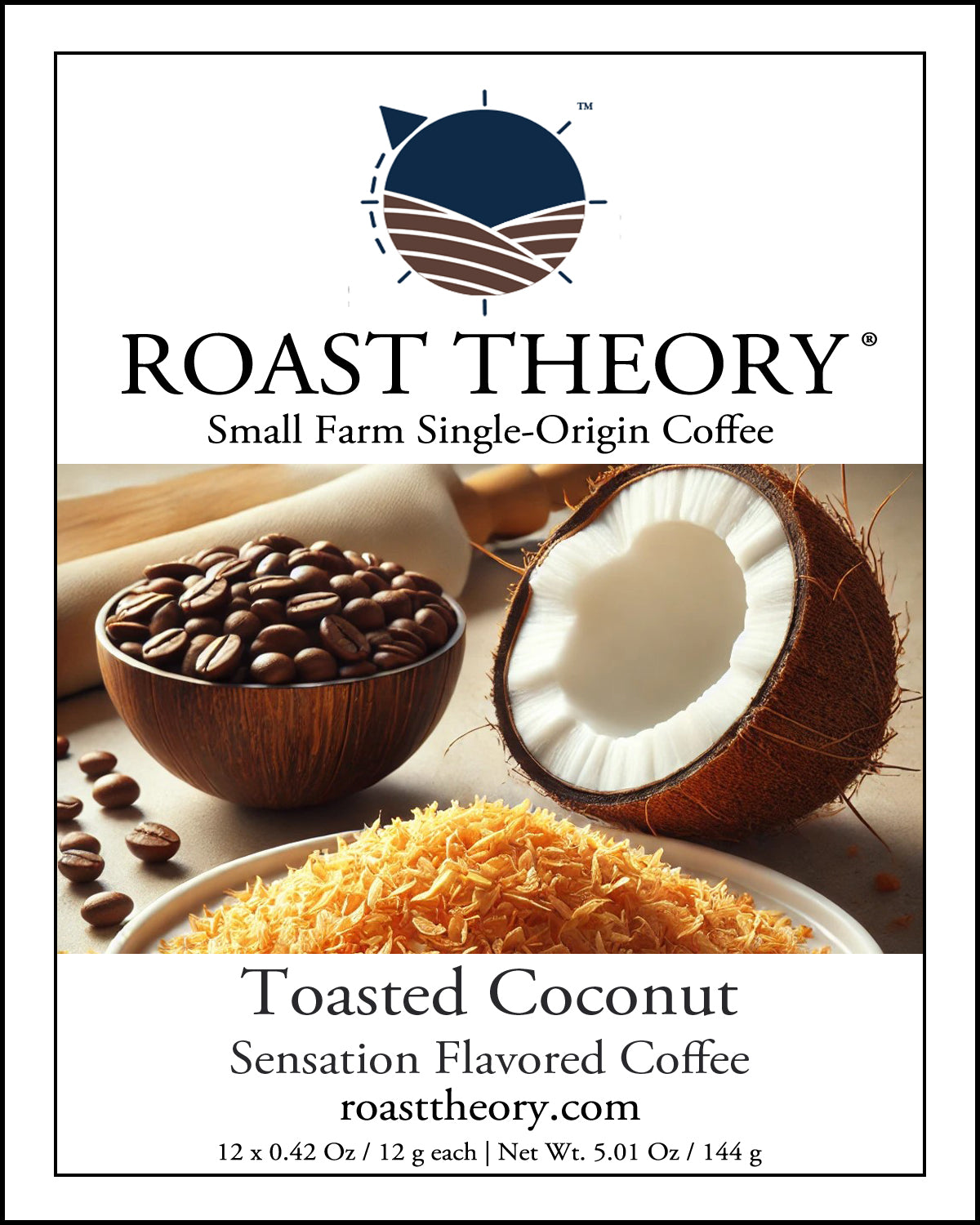 Toasted Coconut Sensation Flavored Coffee Beans Bag Roast Theory