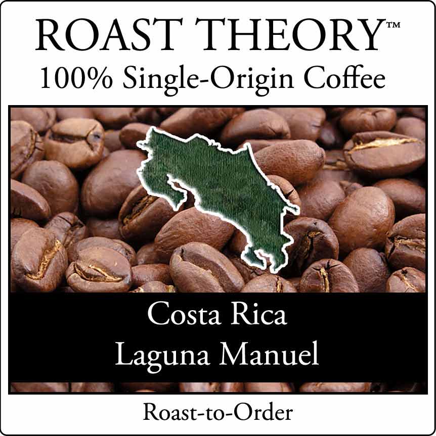 You'll love Costa Rica Laguna Manuel 100% Single-Origin Coffee by ROAST THEORY available in light roast, medium roast and dark roast as whole bean or fresh ground.